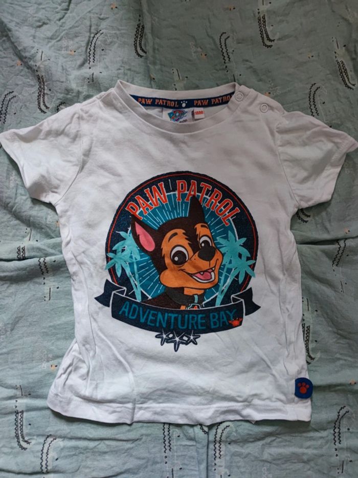 T-shirt blanc Pat'patrouille Paw Patrol T.18 mois