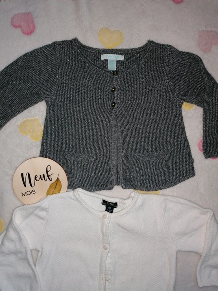 Lot 2 gilets 9 mois - photo numéro 2