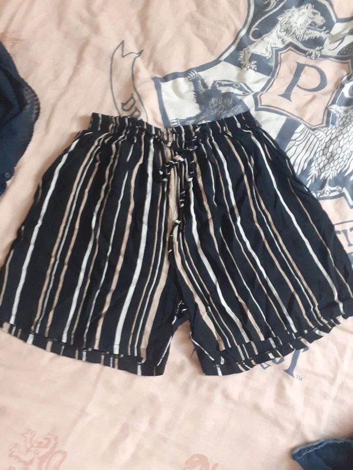 Short à rayures vintage XL