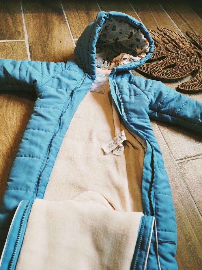 👶Orchestra - Combi-pilote/combinaison bleu clair motif Renard - Taille  6 mois - photo numéro 6