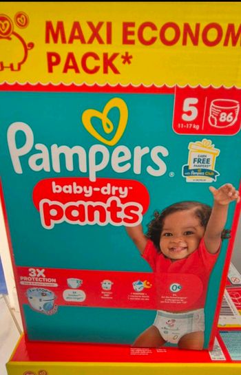 Couches Pampers Baby-Dry pants Taille 5