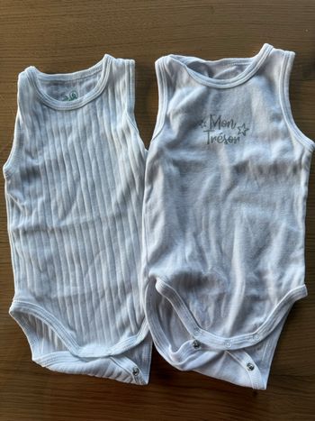 Lot 2 bodies sans manches 