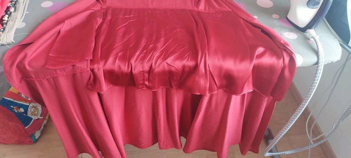 Superbe robe longue Mango XS rouge foncé coupe portefeuille très bon état - photo numéro 7
