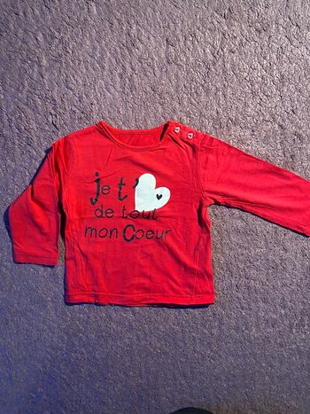 Tee shirt manche longues 12 mois