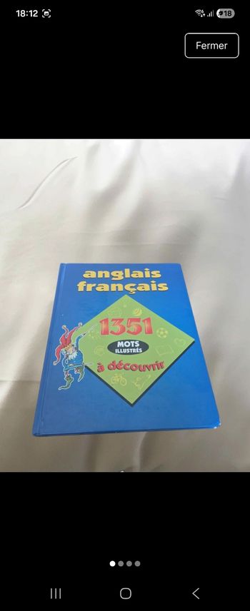Livre enfant anglais français – 1351 mots illustrés – apprentissage
