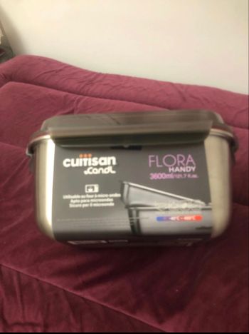 Boîte alimentaire inox Cuitisan Flora Handy 3800 ml – Neuve