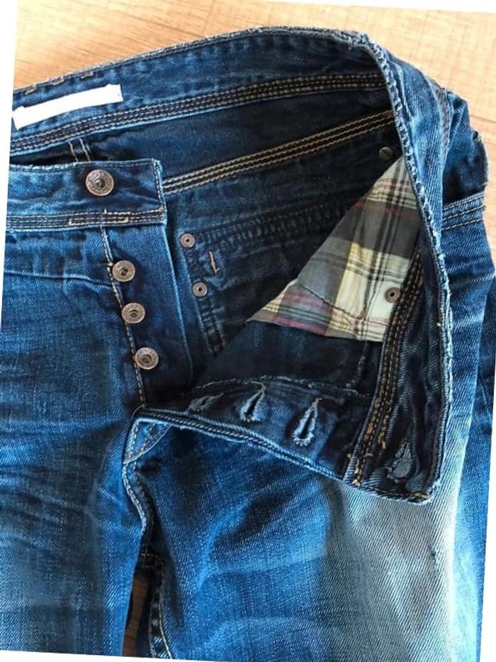 Jean bleu marine pour homme Kaporal taille 38 excellent état - photo numéro 6