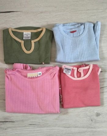 Lot 4 T-shirt manches courtes 6 mois 