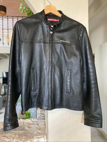 Veste en cuir noire « Roxy »