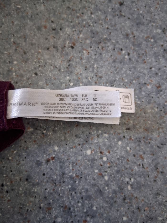 Soutien gorge " primark " violet " t- 100-C " - photo numéro 3
