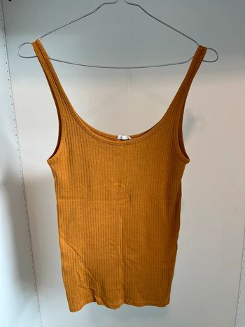 Débardeur côtelé moutarde Undiz, Taille S