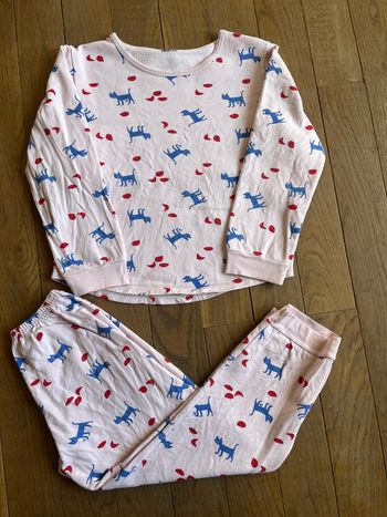 Pyjama hiver rose Petit Bateau 6 ans