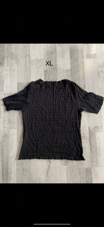 Haut plissé manches courtes