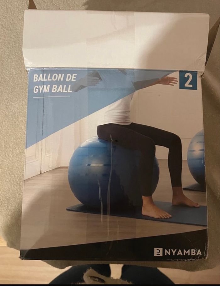 Ballon de gym avec housse - photo numéro 2