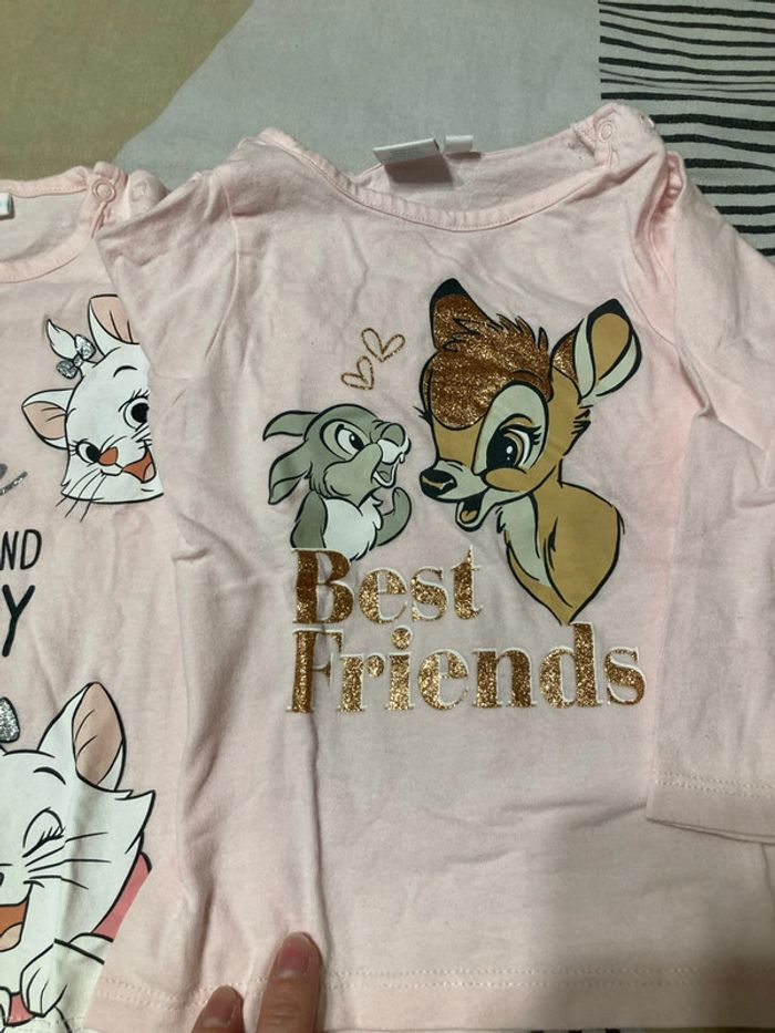 Lot de 3 tee shirt manches longues bébé  fille - photo numéro 3