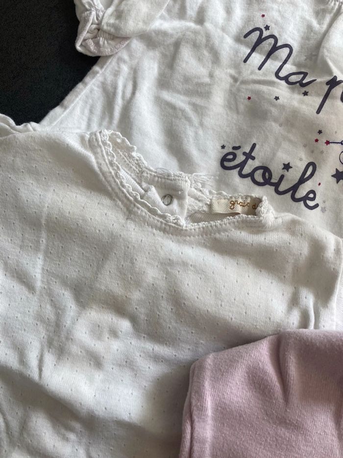Lot ensemble vêtement haut garde robe 3 mois bébé fille - photo numéro 5