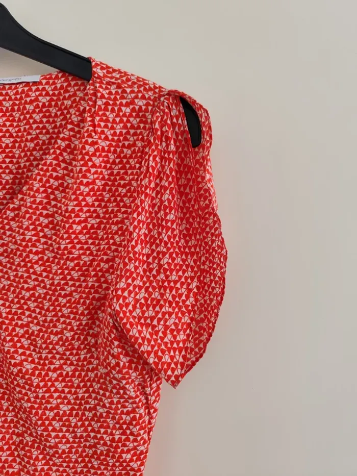 Belle petite robe d'été légère Sud express blanche et orange 36/38 - photo numéro 6