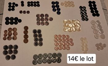 Lot de boutons de couture