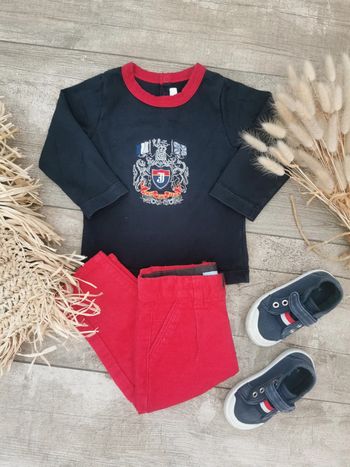 🌹Ensemble haut Jacadi pantalon neuf Obaibi 12mois