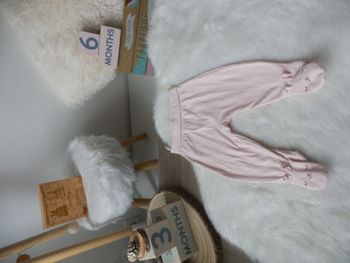 Jolie pantalon pied integre rose poudre C&A bébé fille 3 mois 6 mois 68cm