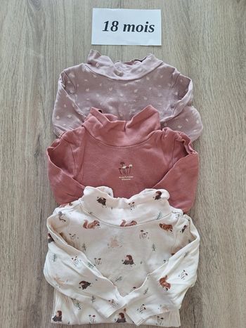 Lot 3 bodies col kiabi 18 mois