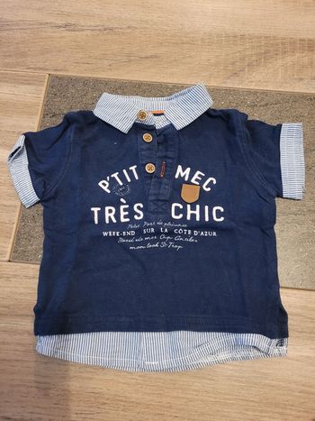 Polo manches courtes- gemo 3 mois