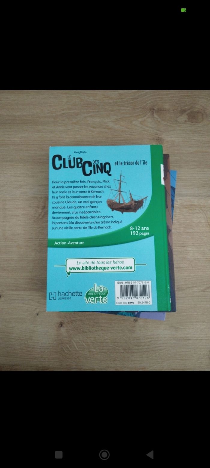 Lot 3 livres le club des cinq bibliothèque verte - photo numéro 2