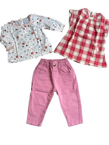 Lot tunique pantalon bébé fille 9 mois
