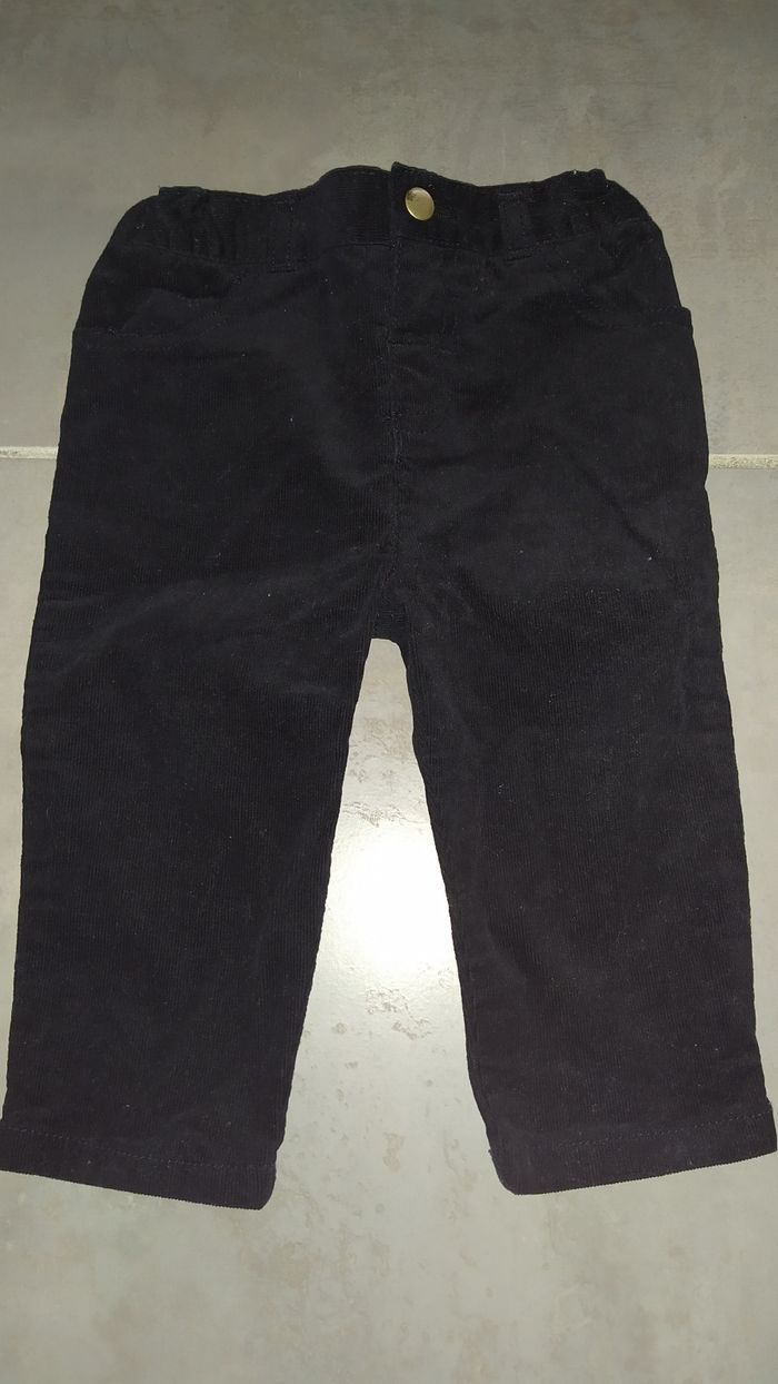 Pantalon velours noir 18 mois - photo numéro 2