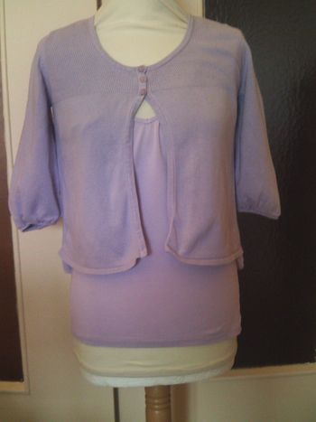 Tee shirt manche 3/4 & veste courte taille 38