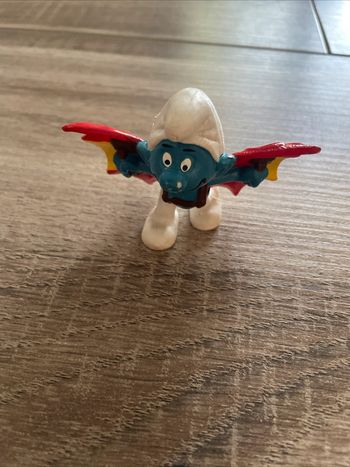 Figurine Schtroumpf Volant Peyo Schleich 1978 Made in Portugal