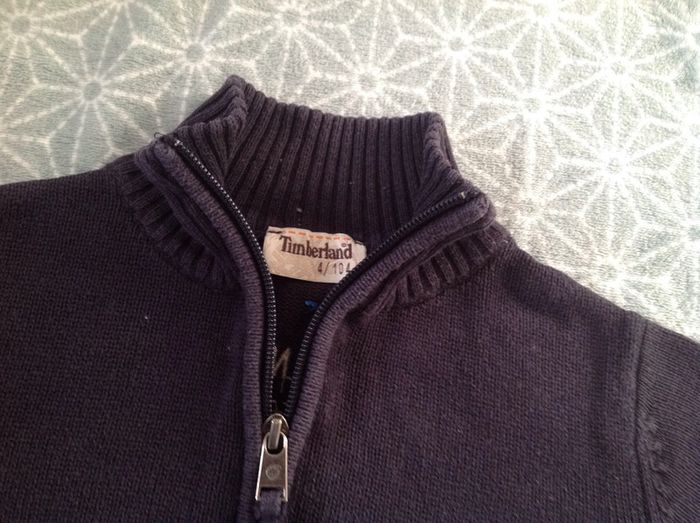 Pull Timberland bleu marine - 4 ans - photo numéro 3