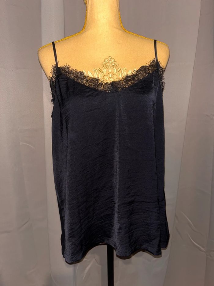 Debardeur bi matiere gémo noir XL