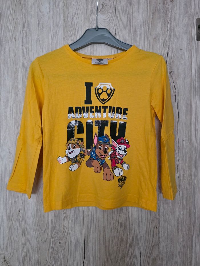 TEE-SHIRT GARÇON MANCHE LONGUE PAW PATROL NICKELEDEON 6ANS