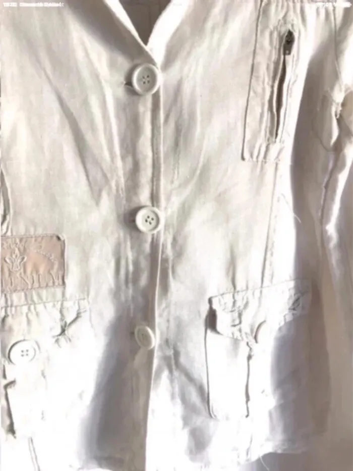 Veste en lin et coton blanche J&S Millenium taille 34/36 - photo numéro 6