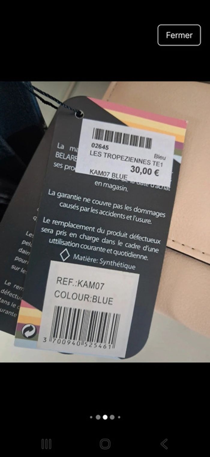 Les tropeziennes portefeuille neuf beige marine - photo numéro 8
