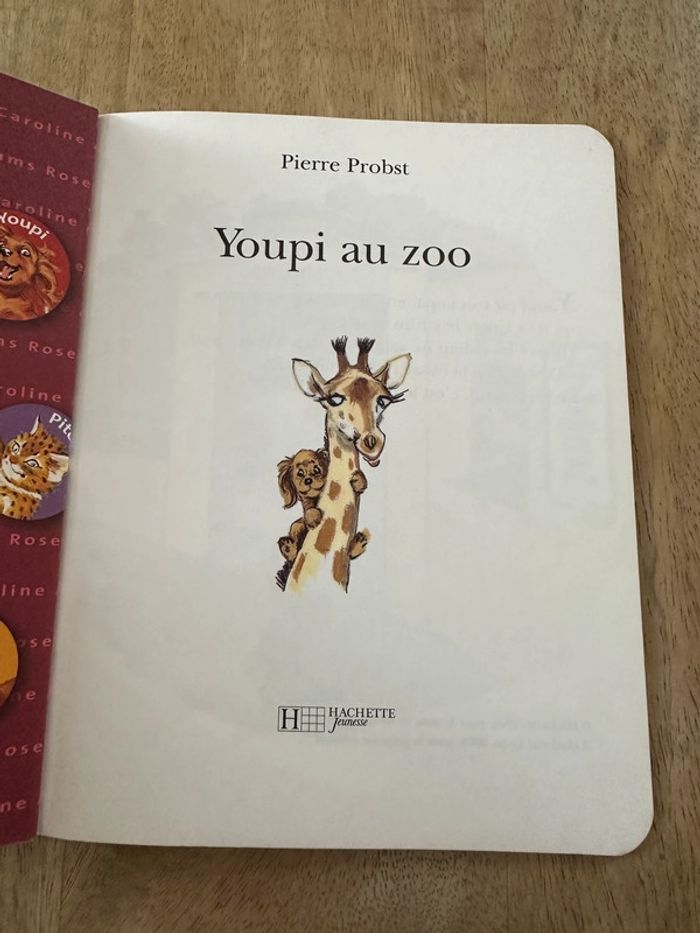 Livre vintage Youpi au Zoo Caroline albums roses Hachette Jeunesse - photo numéro 3