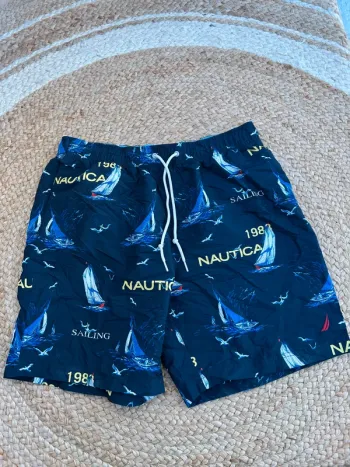 Short de Bain Nautica Marine Homme L | Très Bon État | Style Classique | BS1986