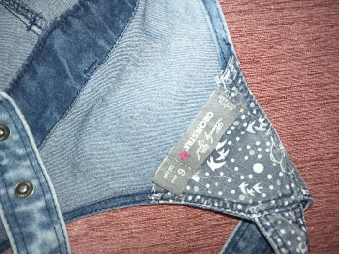 Salopette short en jean en excellent état by Orchestra taille 6 ans - photo numéro 7