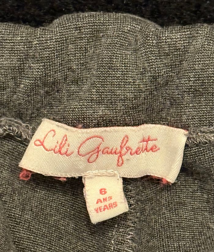 Lot 6 ans : pantalon Lili Gaufrette gris chiné + T-shirt manches longues moutarde Tissaia - photo numéro 4