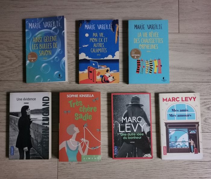 7 romans dont 3 de Marie Vareille et 2 de Marc Levy
