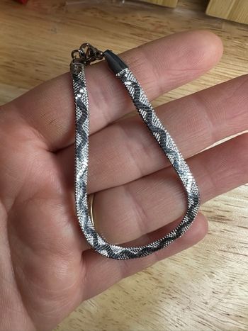 Élégant bracelet serpent argenté 