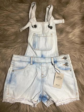 Salopette short jean