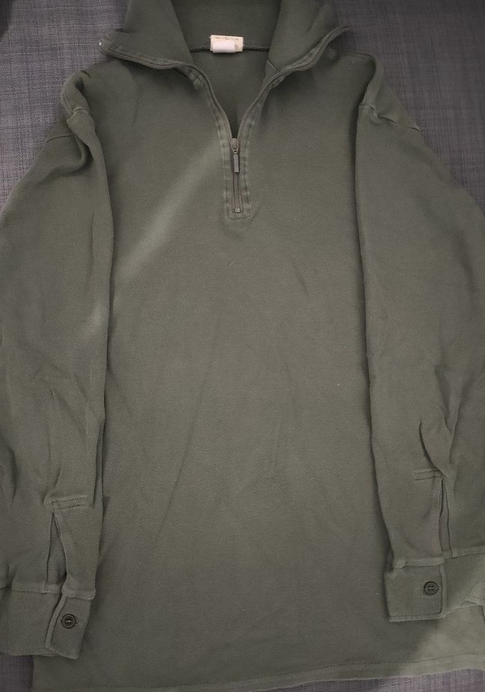 Chemise F1 militaire kaki sous-pull col roulé