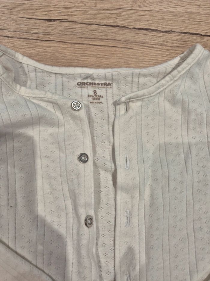 Gilet fin blanc 8 ans - photo numéro 2