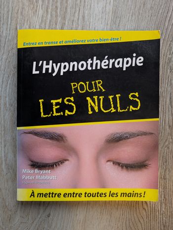 Livre hypnothérapie pour les nuls. Très bon état