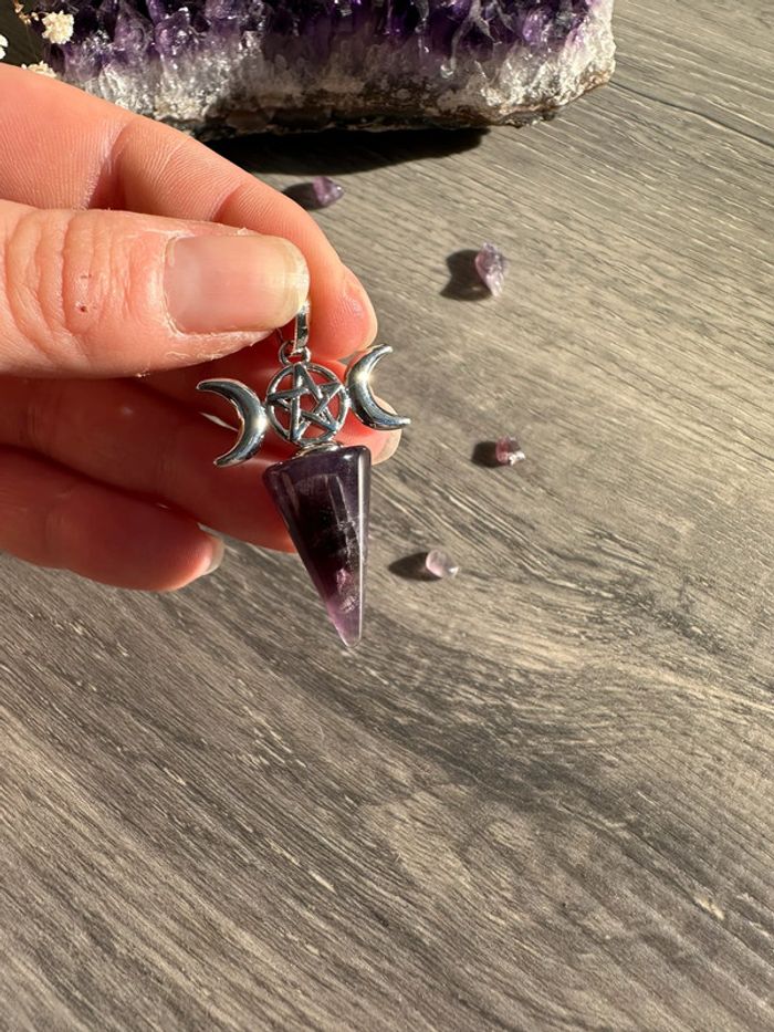 Pendentif en Améthyste véritable de Madascgar - Pierre naturelle - photo numéro 8