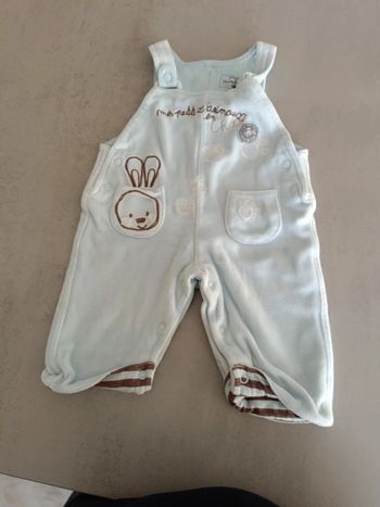 Salopette velour 1 mois