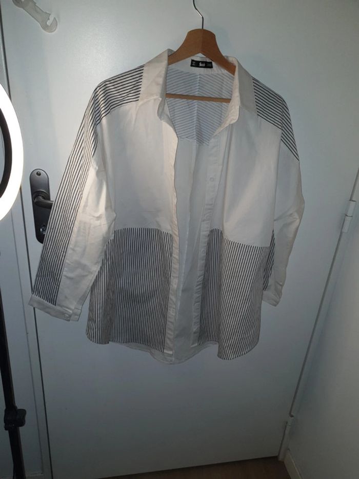 Chemise Shein blanche à rayures - photo numéro 3