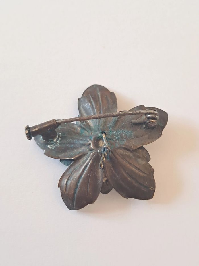 Broche ancienne fleur - photo numéro 3